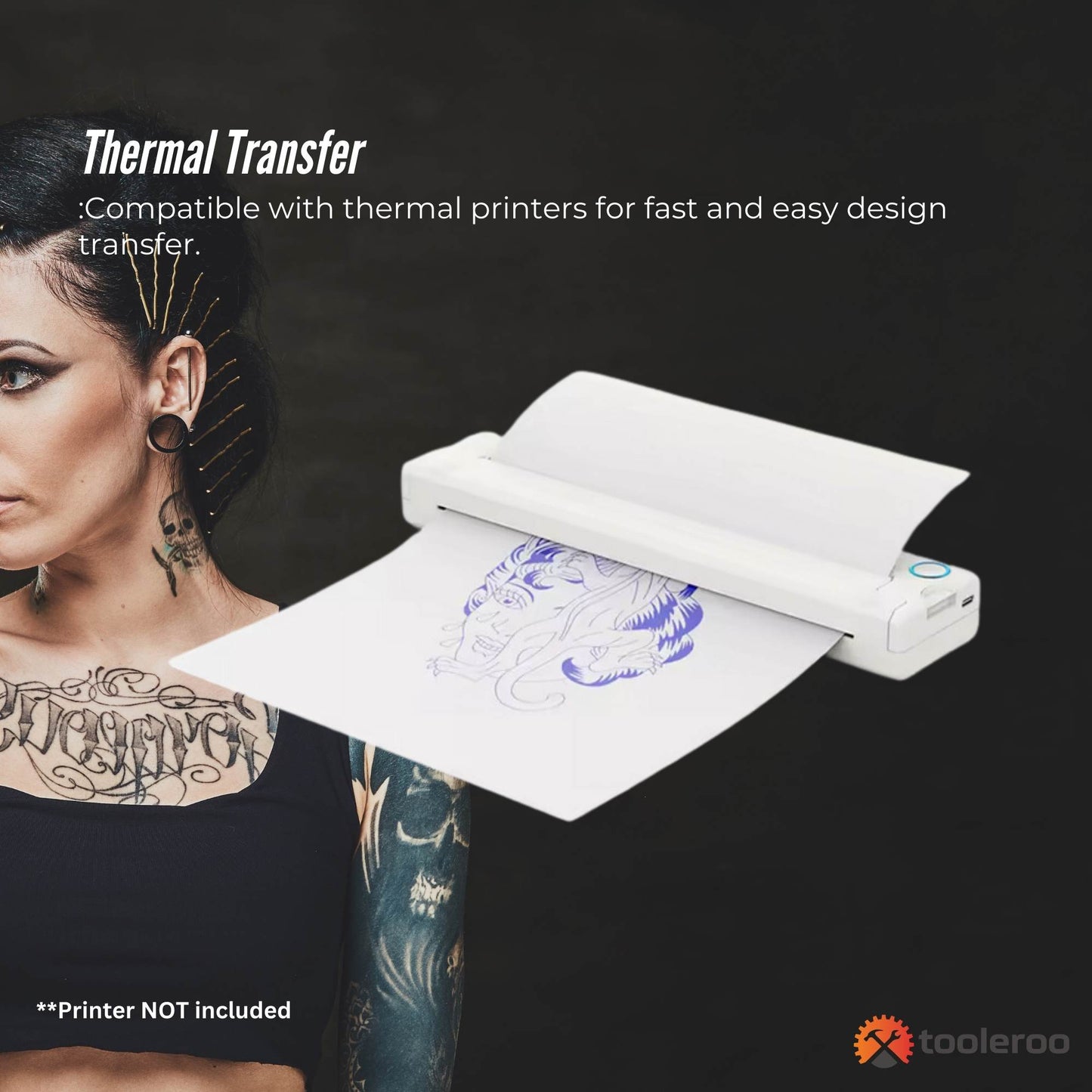 Tooleroo 20x 50 Sheet Pack A4 Tattoo Thermal Paper - Professional Stencil Bulk