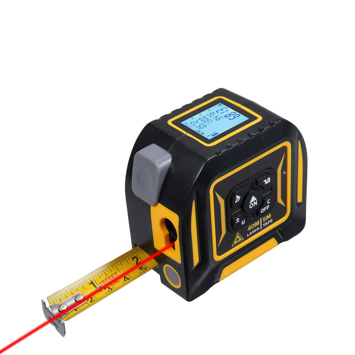 Tooleroo 40m Digital Laser Tape Measure 5m Steel Tape 3-in-1 Measuring Tool