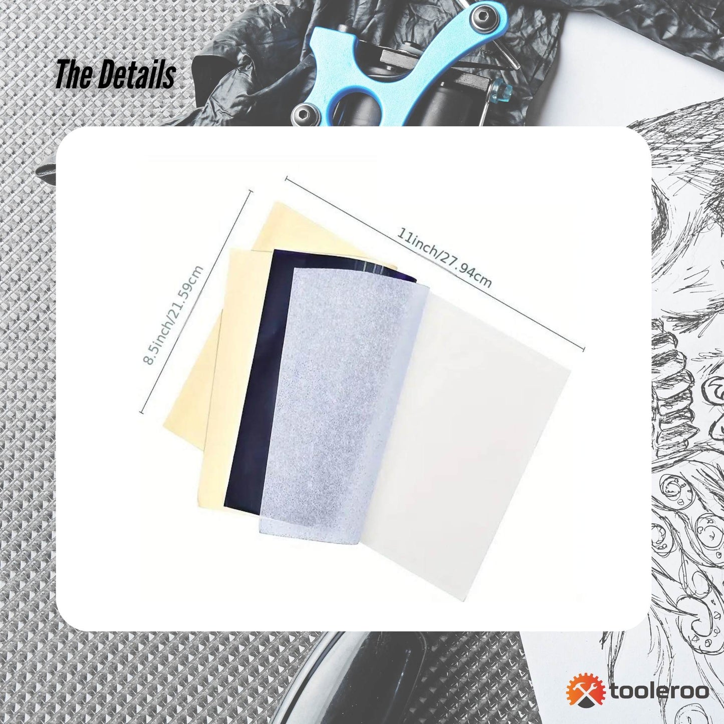 Tooleroo 20x 50 Sheet Pack A4 Tattoo Thermal Paper - Professional Stencil Bulk