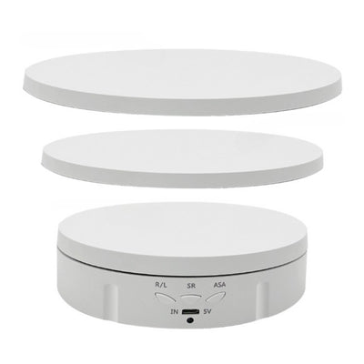 Tooleroo Electric 360 Rotating Product Display Stand White for Merchandise Video