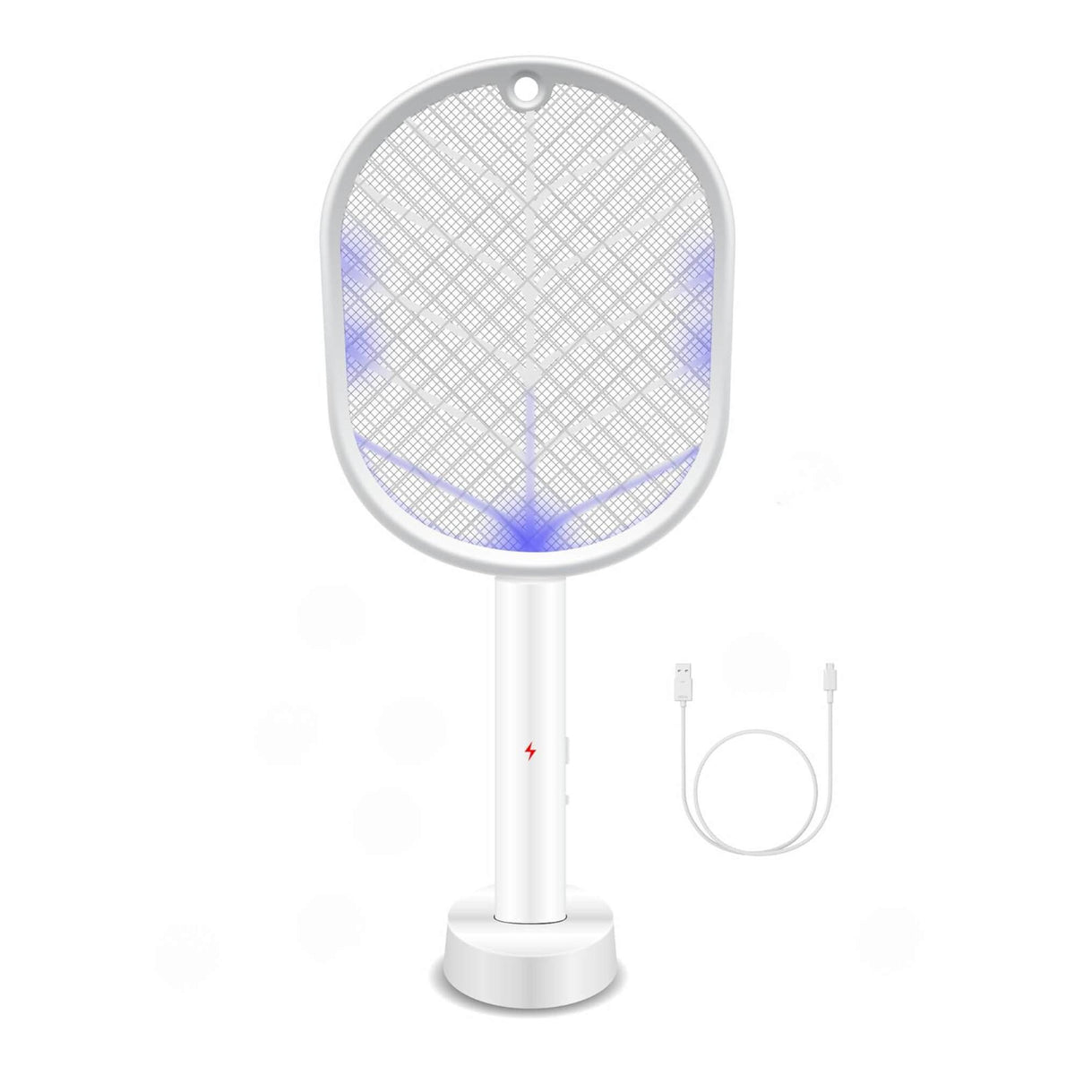 Tooleroo Electric Fly Swatter 2in1 Rechargeable Bug Mosquito Zapper Racket