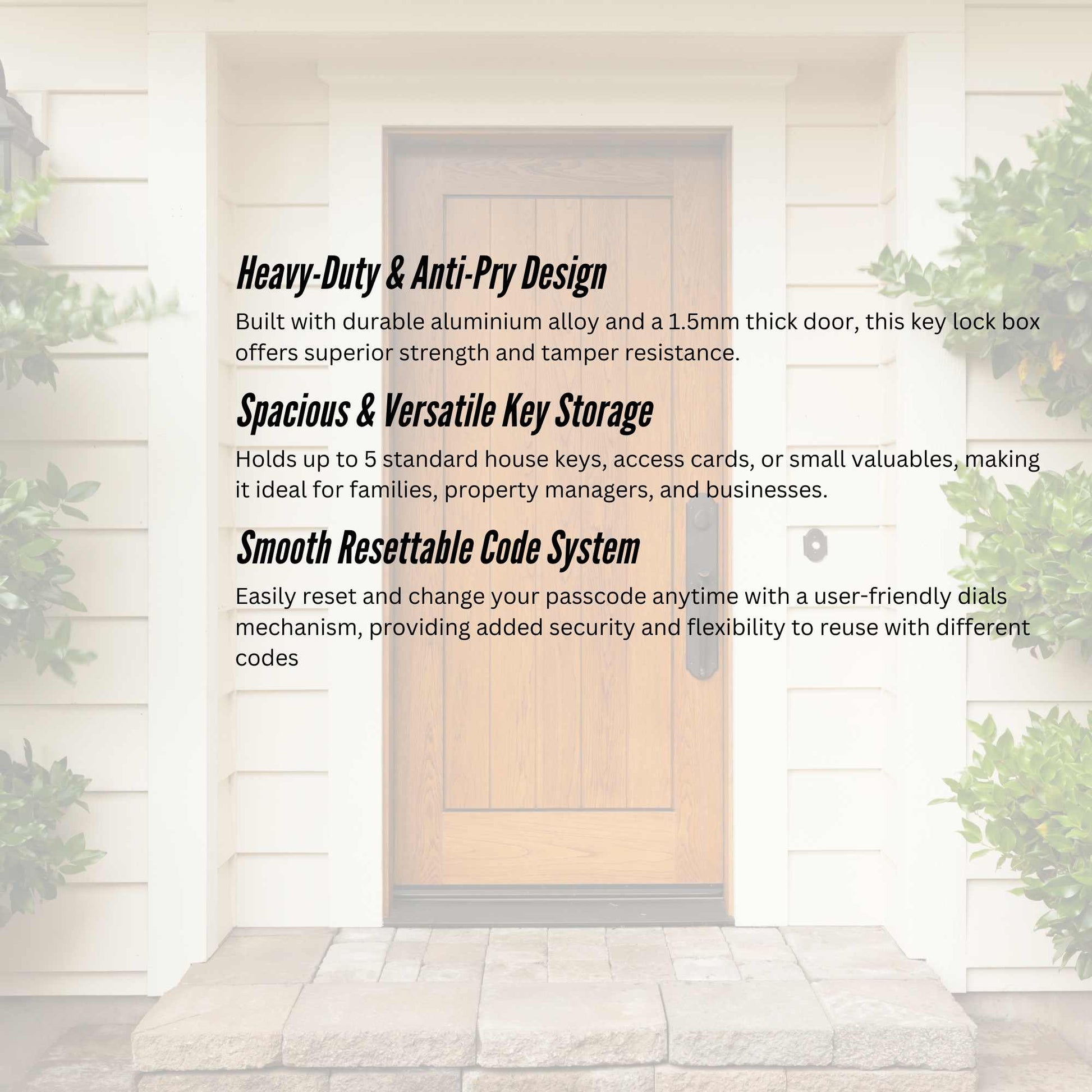 Tooleroo Wall Mount Key Lock Box – 4-Digit Safe Weatherproof Secure Storage