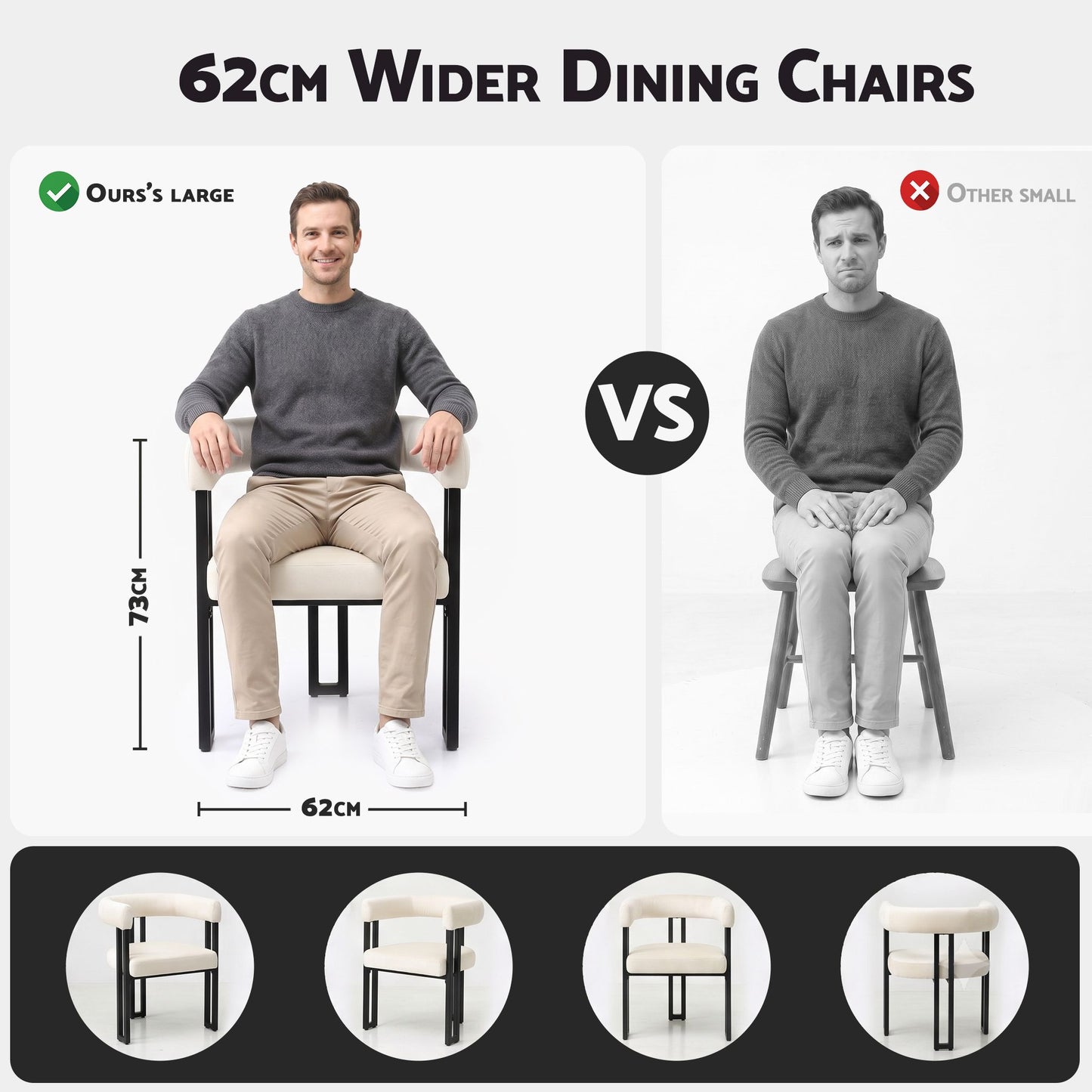 Artiss Dining Chairs Set of 4 Velvet Upholstered Barrel Chairs with Curved Armrests & Back Beige