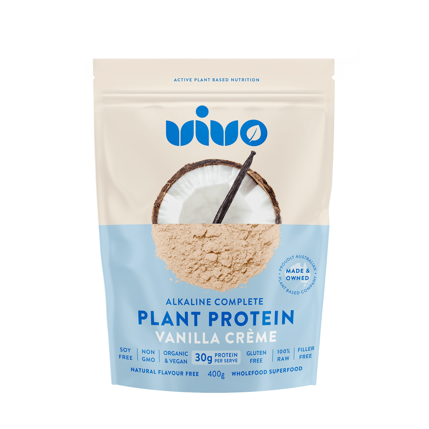 VIVO Vanilla Crème Plant Protein - Organic Vegan Gluten-Free