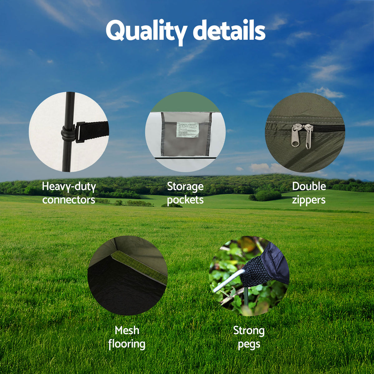 Weisshorn 20L Portable Camping Toilet Shower Tent Changing Room Outdoor Loo Set
