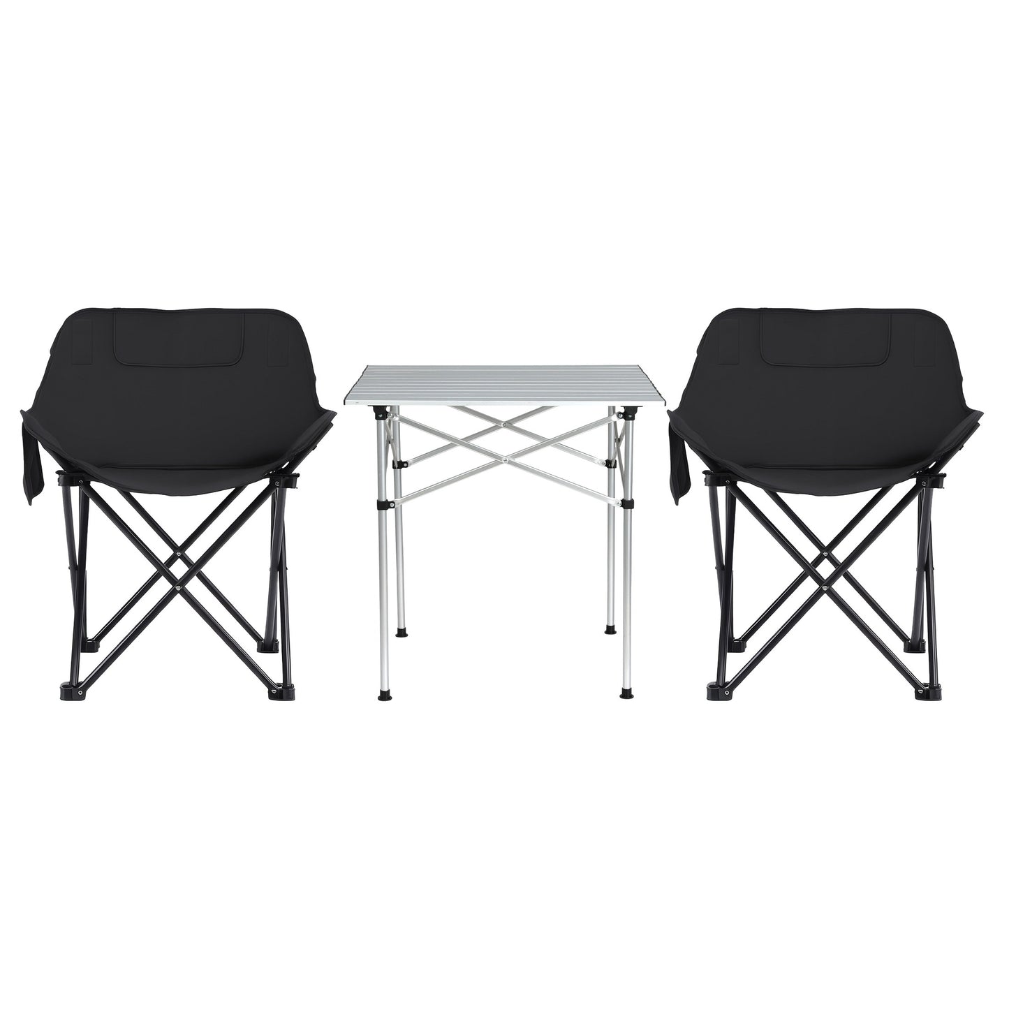 Weisshorn 3pc Camping Table Chair Set Outdoor Folding Aluminium Portable Picnic