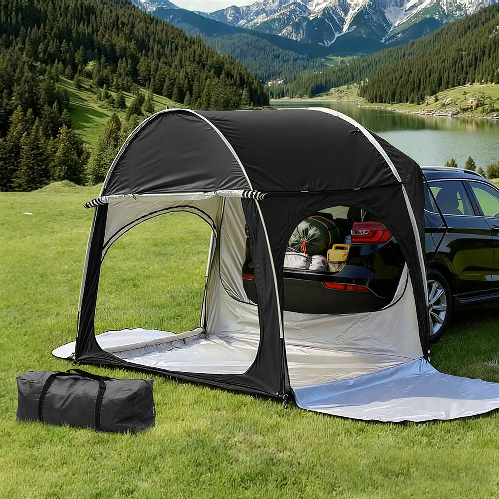 Weisshorn Camping Tent Car SUV Rear Hatchback Tents Canopy Portable Outdoor Family Black