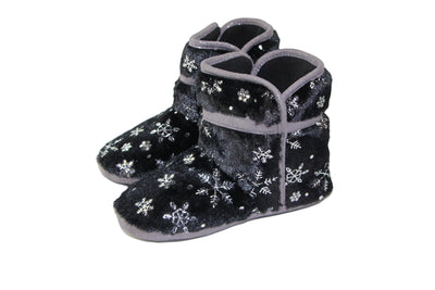 Womens Bellissimo Snow Boots Black Slippers Winter Shoes