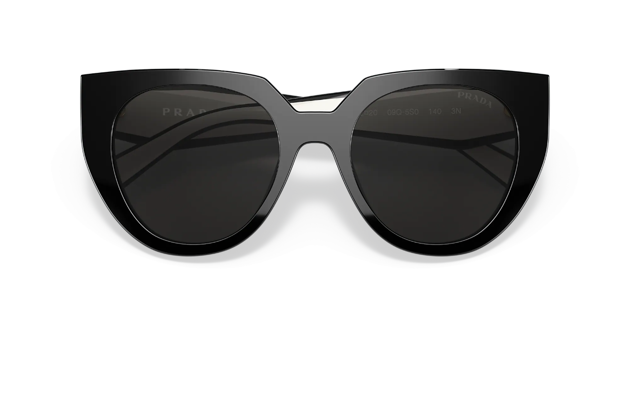 Womens Prada Sunglasses Pr 14Ws Black/Talc Cat Eye Sunnies
