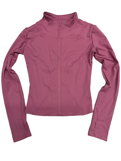 Womens Quick Drying Fitness Jacket Stretchy Pink - L