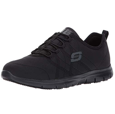 Womens Skechers Ghenter-Srelt Black Work Sneakers Shoes