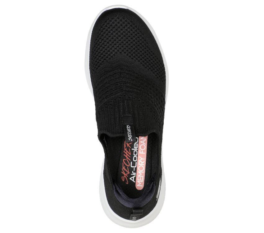 Womens Skechers Ultra Flex 3.0 - Classy Charm Black/White Casual Shoes