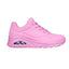 Womens Skechers Uno - Stand On Air Pink Lace Up Sneaker Shoes