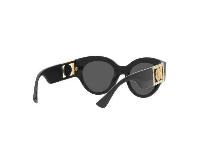 Womens Versace Sunglasses Ve4438b Black/ Dark Grey Sunnies