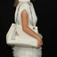 Womens Vky Original Leila Shoulder Classic Leather Bag Handbag - Cream
