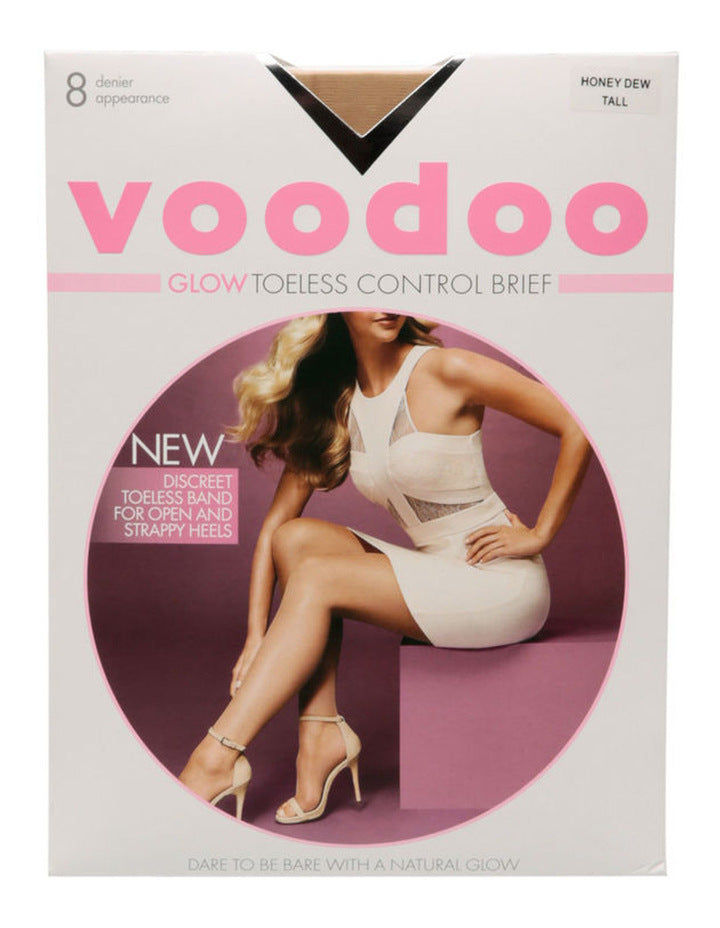 Womens Voodoo Glow Toeless Brief Open Toe Pantyhose Stockings Size Avg Tall X