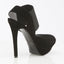 Zasel Isabella Ladies Womens Black Suede Leather Stiletto Heels With Strap Shoes