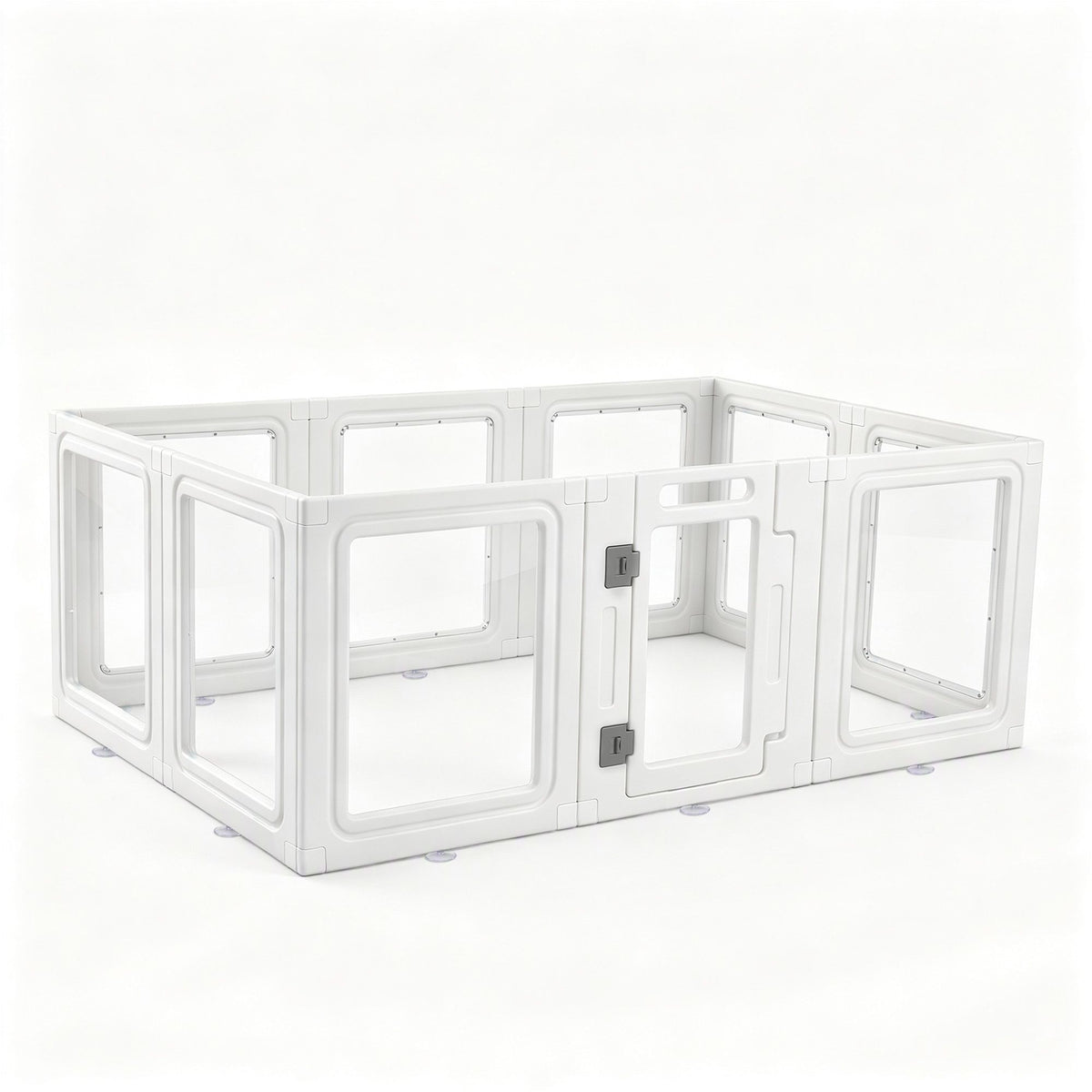 i.Pet Dog Pet Playpen 10 Panels Clear PET Plastic 152x100x57cm for Puppy Exercise