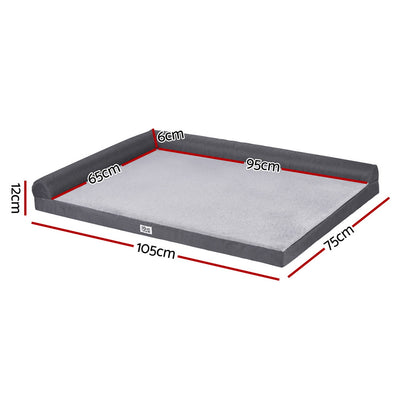 i.Pet Pet Bed Plush Soft Cushion Egg Crate Large Sofa Platform Removable Washable