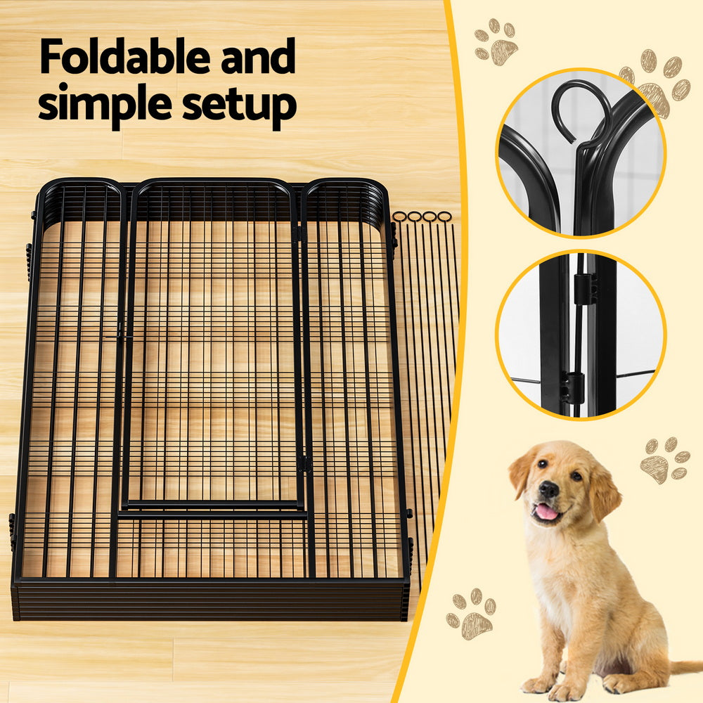 i.Pet Pet Dog Playpen 48" Enclosure 8 Panel Cage Kennel Puppy Fence Play Pen