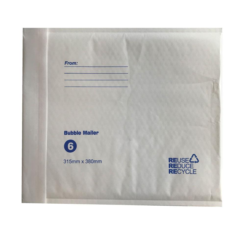 100x Tempest 215x280mm Bubble Mailers Envelopes White Kraft Paper Padded Eco Mail Postage Bags