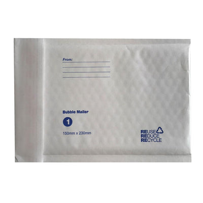 Tempest Bubble Mailers Envelopes White Kraft Paper Padded Eco Mail Postage Bags