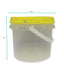 Bulk 100 x Honey Bucket with Lid - 0.8L 1.2L 2.2L Clear Tamper Proof Plastic Tub