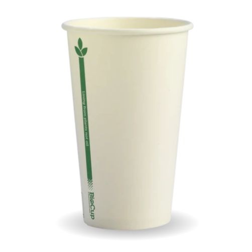 100 Cups + 100 Lids Disposable Biocup Coffee 280Ml/350Ml Bulk Paper Takeaway