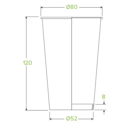 100 Cups + 100 Lids Disposable Biocup Coffee 280Ml/350Ml Bulk Paper Takeaway
