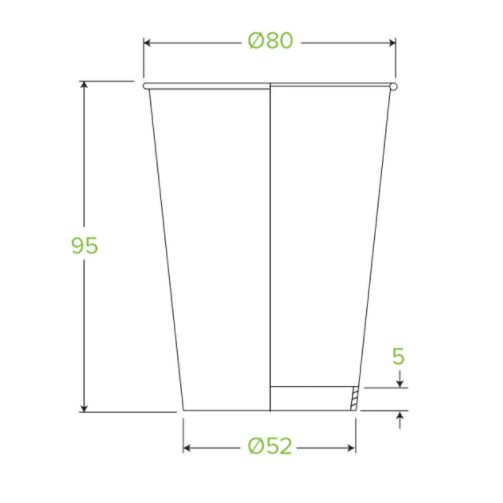 100 Cups + 100 Lids Disposable Biocup Coffee 280Ml/350Ml Bulk Paper Takeaway