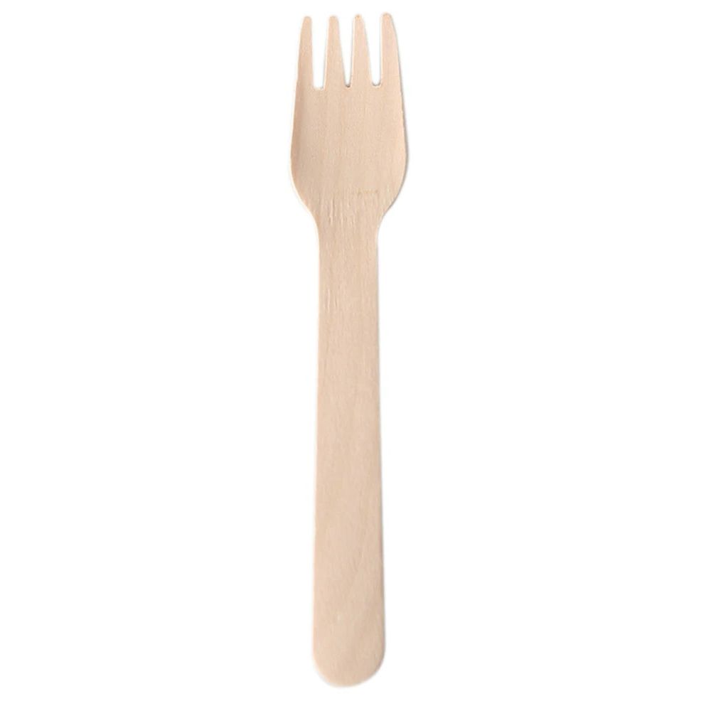 500 X Disposable Wooden Cutlery Bulk Bamboo Party 160mm - Spoons/Knives/Forks
