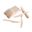 500 X Disposable Wooden Cutlery Bulk Bamboo Party 160mm - Spoons/Knives/Forks
