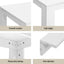 1 Artiss Dining Table and 4 Chairs Set White Wood
