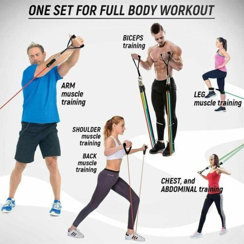 1 Set X 13Pc Yoga Resistance Band Home Workout Set With Handles