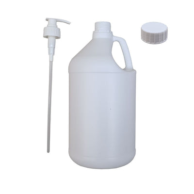 1 x 3.75L / 1 Gallon Plastic Liquid Soap Hand Wash Pump White Bottle Dispenser
