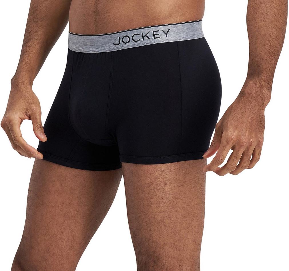 1 x Jockey Super Soft Modal Trunks Underwear Black Undies