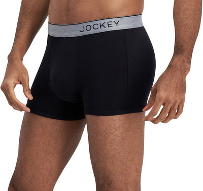 1 x Jockey Super Soft Modal Trunks Underwear Black Undies