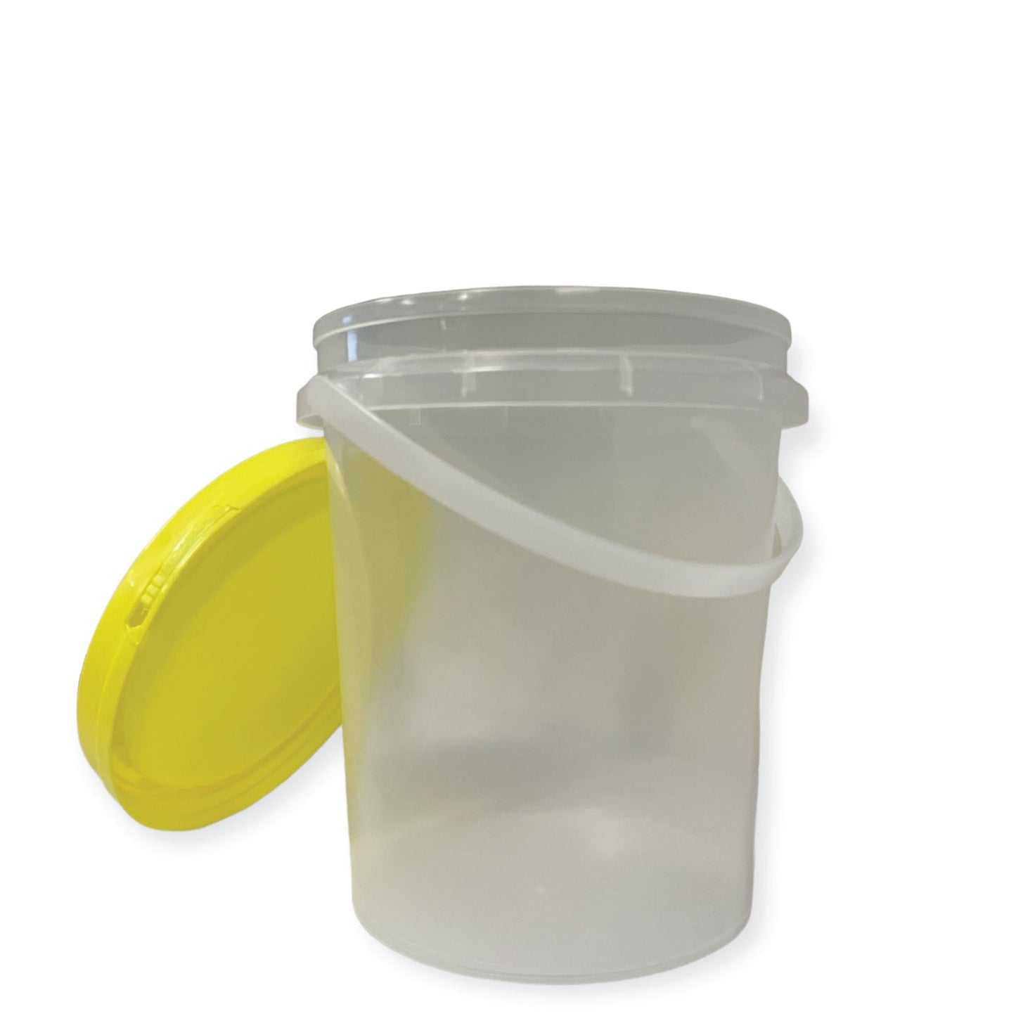 Bulk 100 x Honey Bucket with Lid - 0.8L 1.2L 2.2L Clear Tamper Proof Plastic Tub