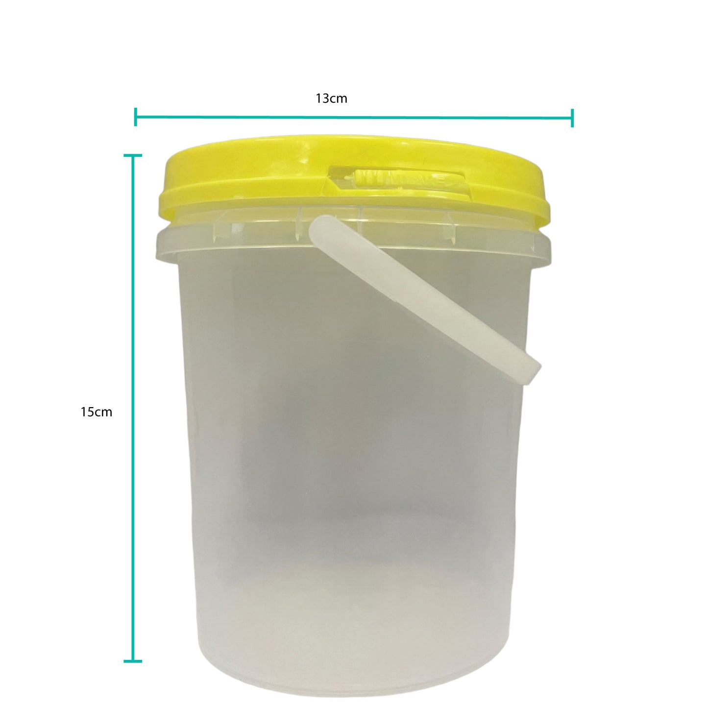 Bulk 100 x Honey Bucket with Lid - 0.8L 1.2L 2.2L Clear Tamper Proof Plastic Tub