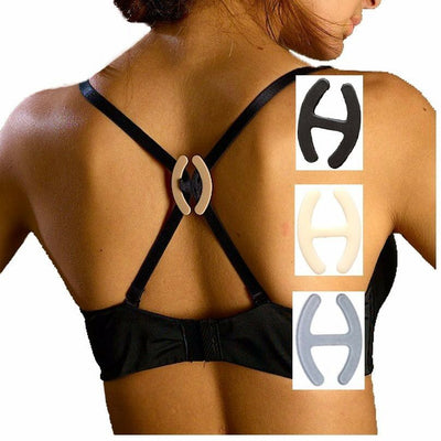 10 Pack X Bra Strap Cleavage Control Sports Racerback Singlet Clasp Holder Clips