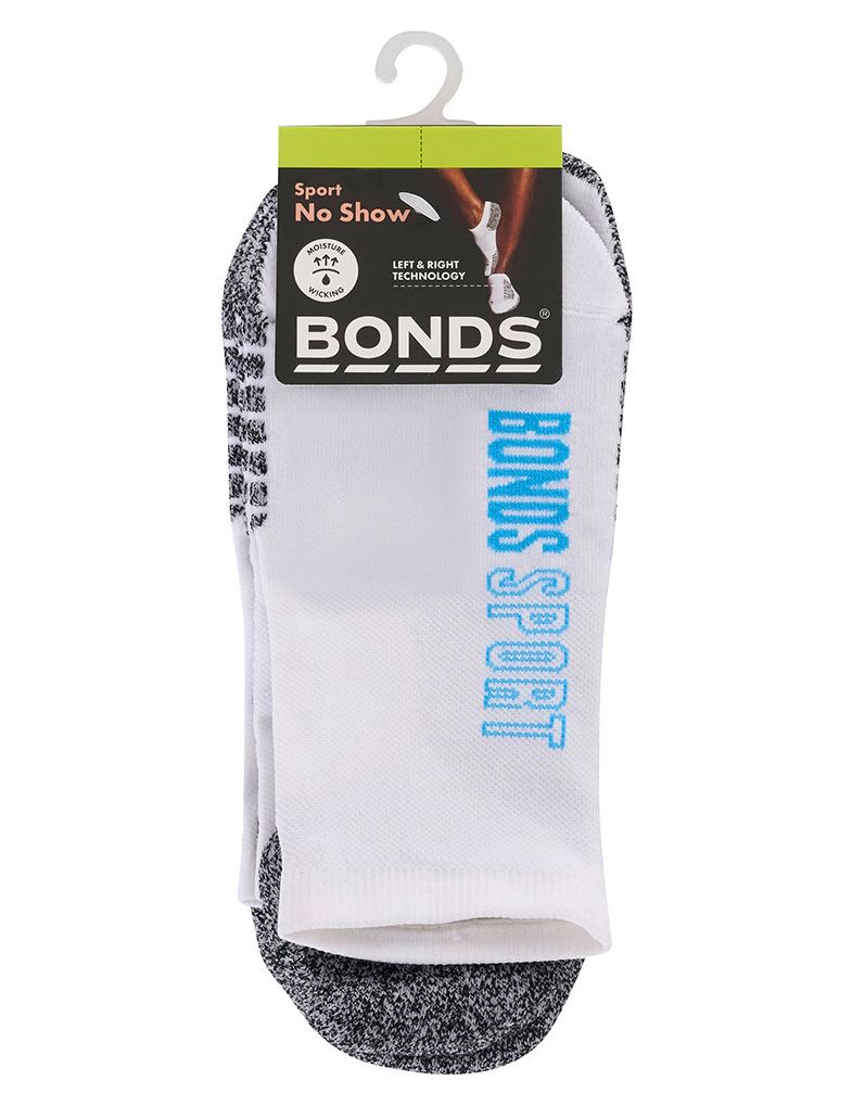 10 Pairs Womens Bonds No Show Sport Tech Socks White Multi Footlets