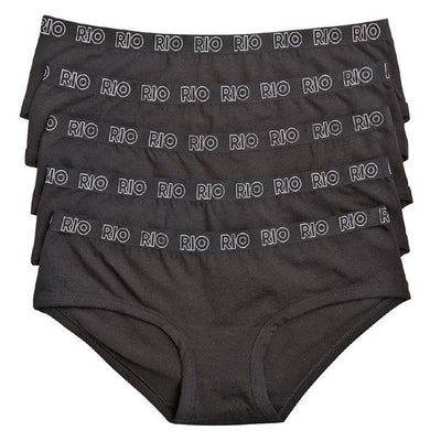10 Pairs X Womens Rio Faves Boyleg Undies Underwear Black