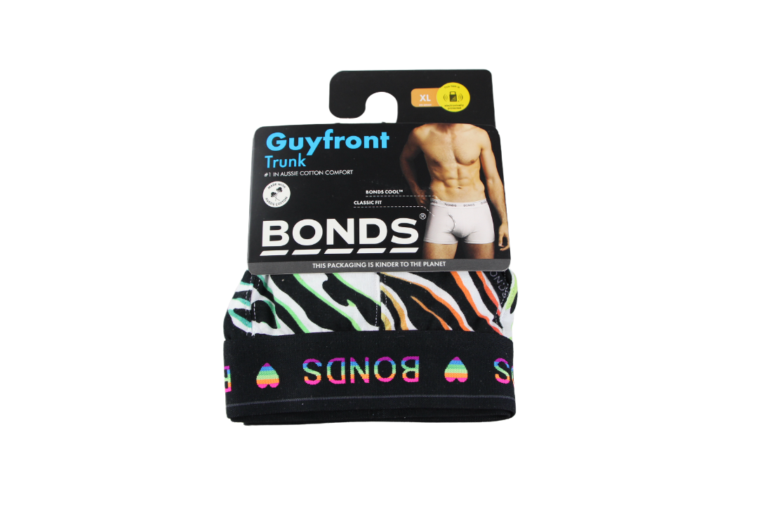 10 x Bonds Mens Guyfront Pride Trunks Underwear Undies Black Multi