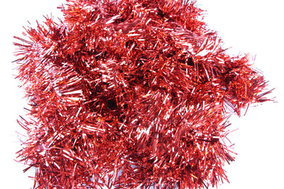 10 x Christmas Tinsel Thin Xmas Garland Tree Decorations - Red