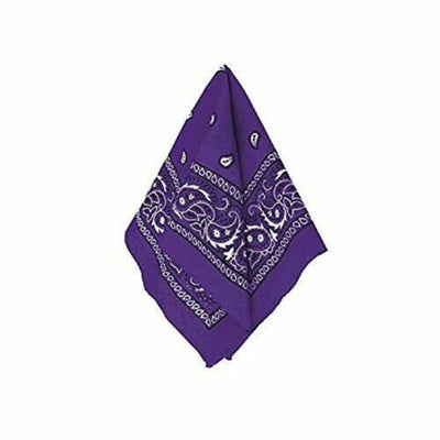 10 x Dark Purple Paisley Bandanas Head Wrap 100% Cotton Neck Scarf Mask Bandana