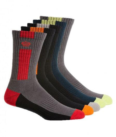 10 x Kinggee Work Socks Multi-Colour Crew Size 7-12