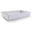 10 x Large White Disposable Catering Grazing Boxes Trays With Clear Frame Lids
