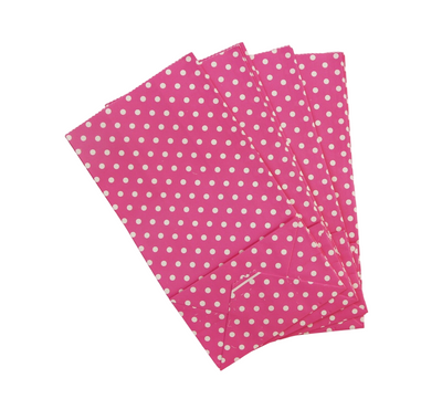 10 x Paper Lolly Bags Large 23Cms Wedding Birthday Gift Polka Dots Hot Pink