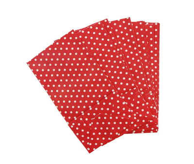 10 x Paper Lolly Bags Large 23Cms Wedding Birthday Gift Polka Dots Red