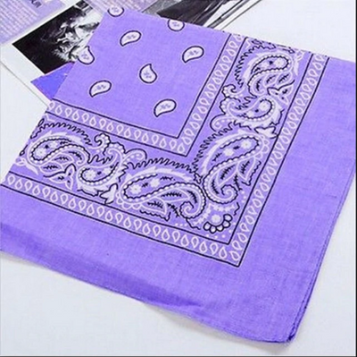 10 x Violet Paisley Bandanas Head Wrap 100% Cotton Neck Scarf Mask Bandana